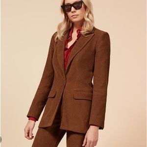Reformation Sampson Corduroy Brown Blazer  Small